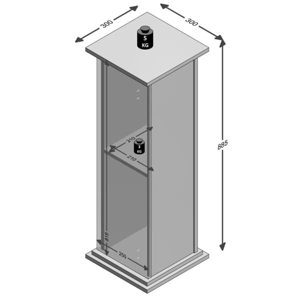 FMD Sidobord med dörr 88,5cm ek