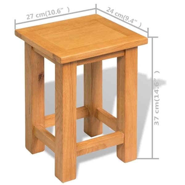 vidaXL endeborde 2 stk. 27x24x37 cm massivt egetræ