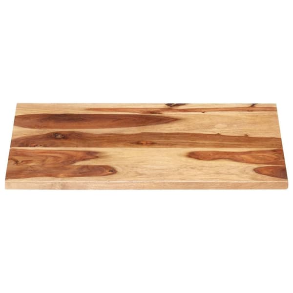 vidaXL Bordsskiva i massivt sheshamträ 25-27 mm 60x80 cm