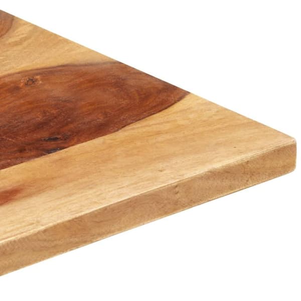 vidaXL Bordsskiva i massivt sheshamträ 25-27 mm 60x80 cm