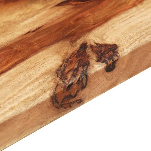 vidaXL Bordsskiva i massivt sheshamträ 25-27 mm 60x80 cm