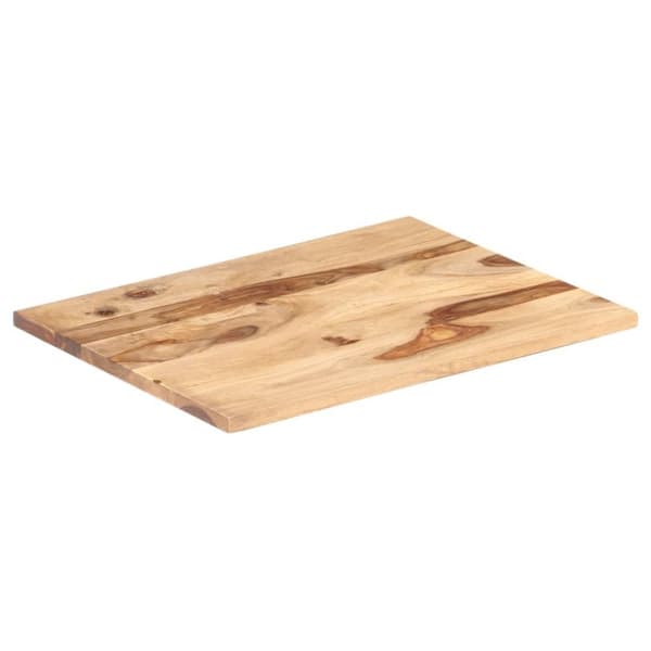 vidaXL Bordsskiva i massivt sheshamträ 25-27 mm 60x80 cm