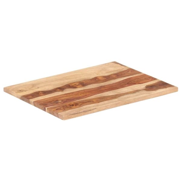 vidaXL Bordsskiva i massivt sheshamträ 25-27 mm 60x80 cm