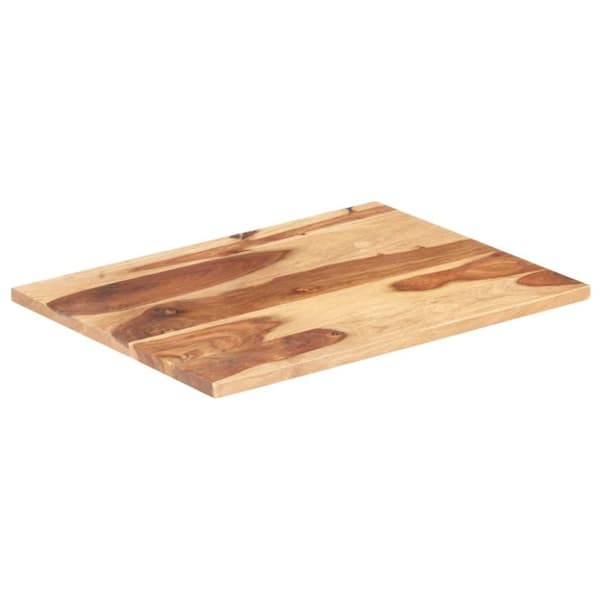vidaXL Bordsskiva i massivt sheshamträ 25-27 mm 60x80 cm