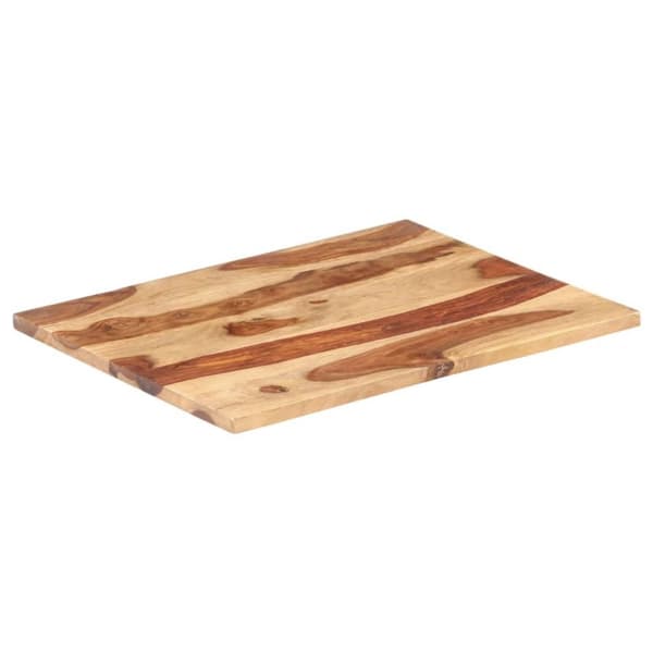 vidaXL Bordsskiva i massivt sheshamträ 25-27 mm 60x80 cm