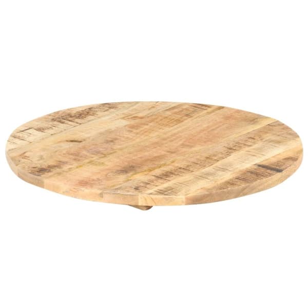 vidaXL Pöytälevy täysi mangopuu pyöreä 25-27 mm 70 cm