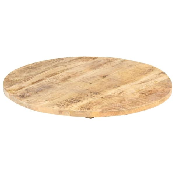 vidaXL Pöytälevy täysi mangopuu pyöreä 25-27 mm 70 cm