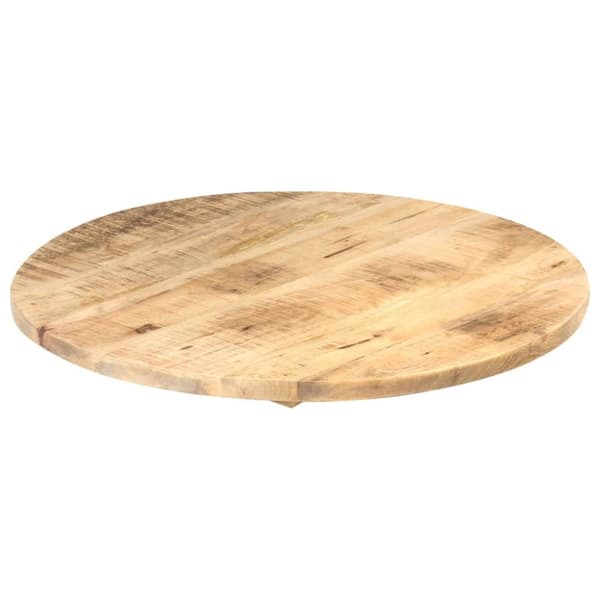 vidaXL Pöytälevy täysi mangopuu pyöreä 25-27 mm 70 cm