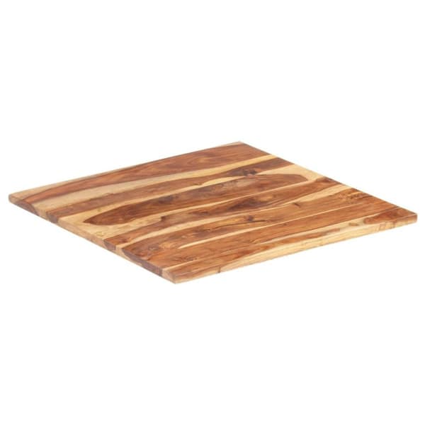 vidaXL bordplade 25-27 mm 80x80 cm massivt sheeshamtræ
