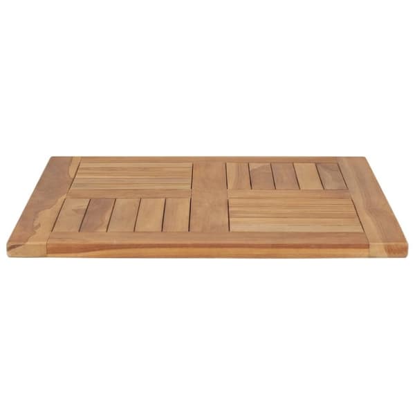 vidaXL bordplade 60x60x2,5 cm massivt teaktræ
