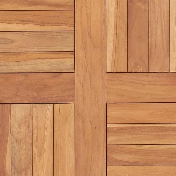 vidaXL Bordplate heltre teak 60x60x2,5 cm