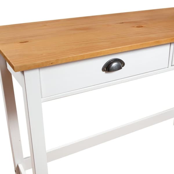 vidaXL konsolbord Hill med 2 skuffer 110x45x74 cm massivt fyrretræ