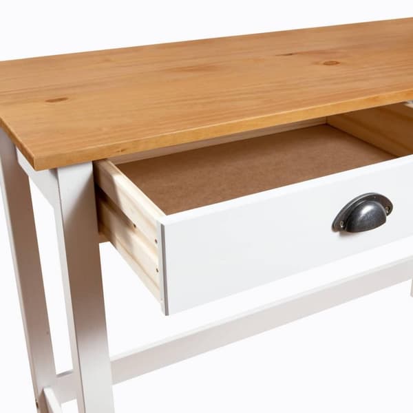 vidaXL konsolbord Hill med 2 skuffer 110x45x74 cm massivt fyrretræ