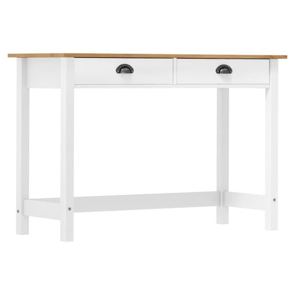 vidaXL konsolbord Hill med 2 skuffer 110x45x74 cm massivt fyrretræ