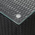 Miniatyrbilde 2 av 7: vidaXL Sidebord 3 stk med glass topp svart polyrotting