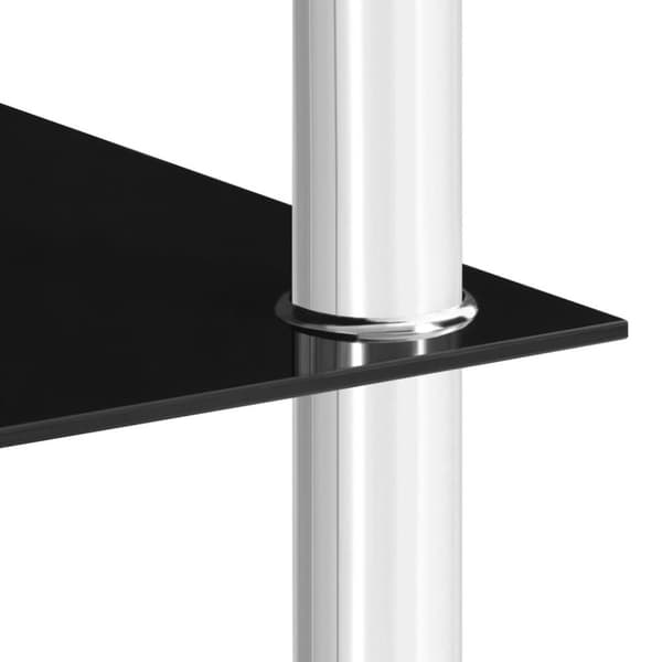 vidaXL sidebord 45x50x45 cm hærdet glas sort