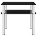 Miniatyrbillede 2 af 6: vidaXL sidebord 45x50x45 cm hærdet glas sort