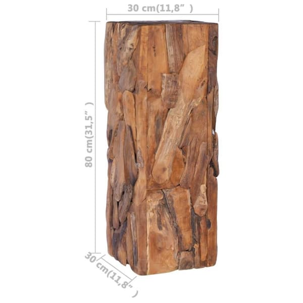 vidaXL sidebord 30x30x80 cm massivt teaktræ