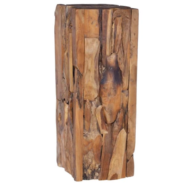 vidaXL sidebord 30x30x80 cm massivt teaktræ