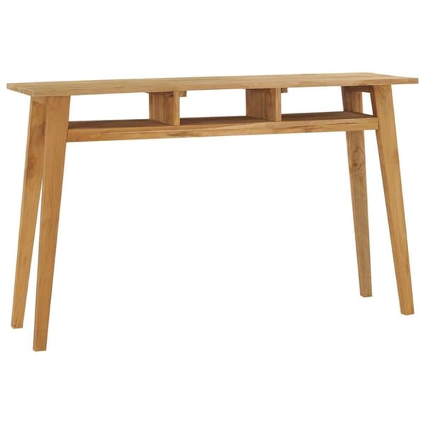 vidaXL konsolbord 120x35x75 cm massivt teaktræ