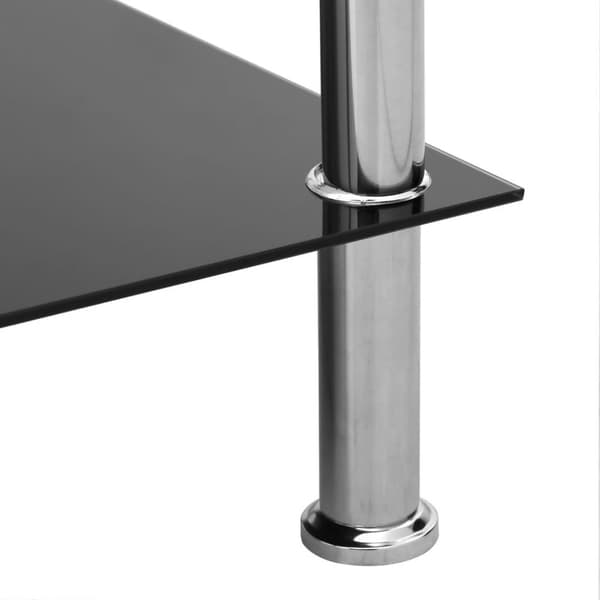 vidaXL Sidebord gjennomsiktig 45x50x45 cm herdet glass