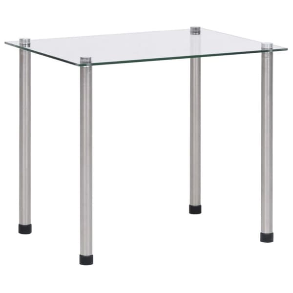 vidaXL Stablebord 3 stk gjennomsiktig herdet glass