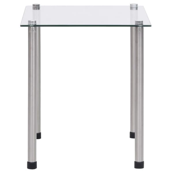 vidaXL Stablebord 3 stk gjennomsiktig herdet glass