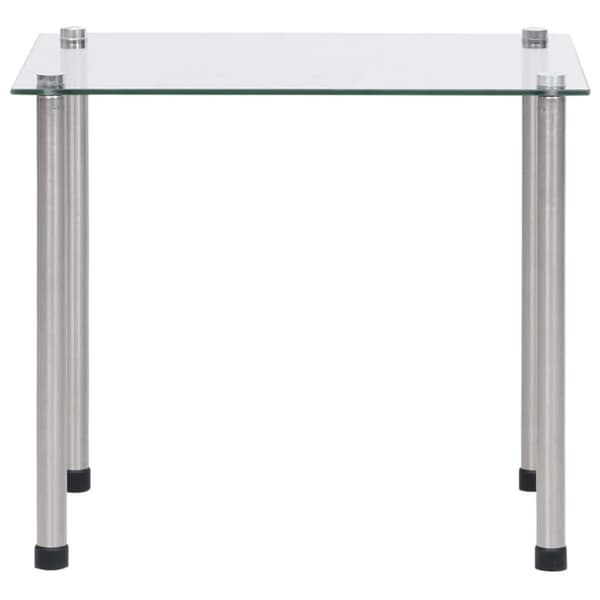 vidaXL Stablebord 3 stk gjennomsiktig herdet glass