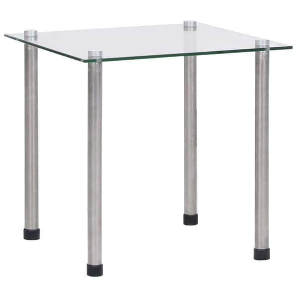 vidaXL Stablebord 3 stk gjennomsiktig herdet glass