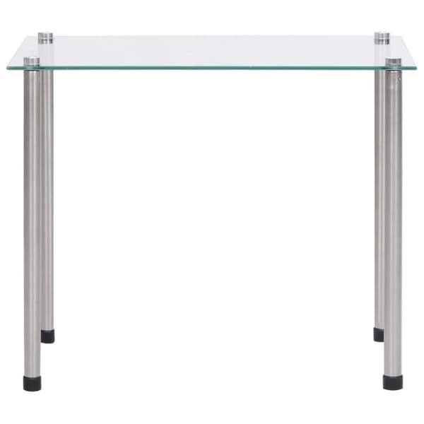 vidaXL Stablebord 3 stk gjennomsiktig herdet glass