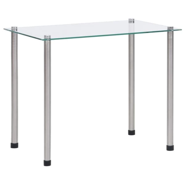 vidaXL Stablebord 3 stk gjennomsiktig herdet glass