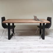 ECD Germany 2 stk. Bordben - 70 x 72 cm - lavet af pulverlakeret stål - sort industrielt design - bordrammesæt, bordskinner, bordfødder, bordfod