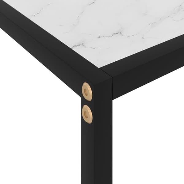 vidaXL konsolbord 120x35x75 cm hærdet glas hvid