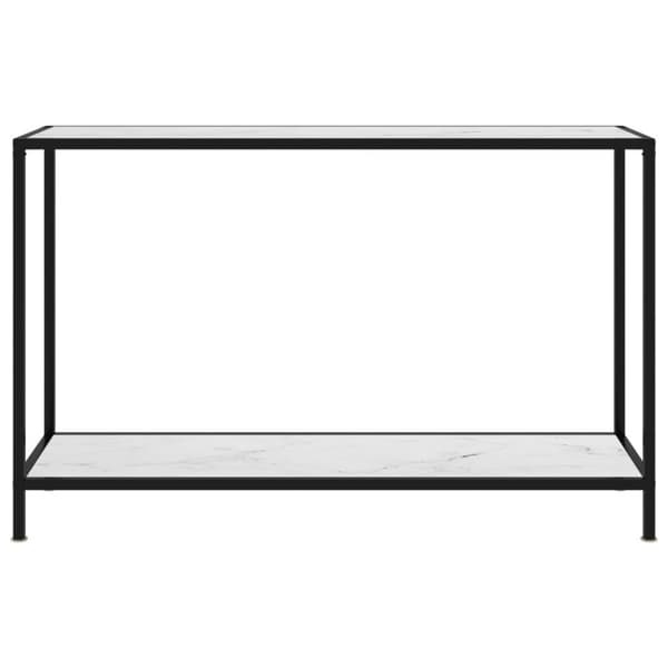 vidaXL konsolbord 120x35x75 cm hærdet glas hvid