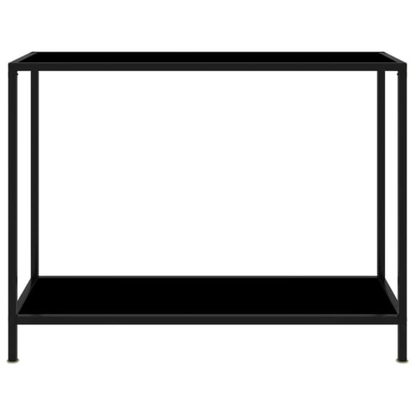 vidaXL Konsollbord svart 100x35x75 cm herdet glass