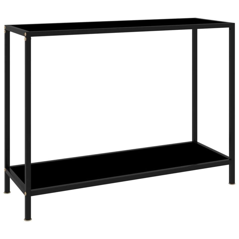 vidaXL Konsolbord svart 100x35x75 cm härdat glas