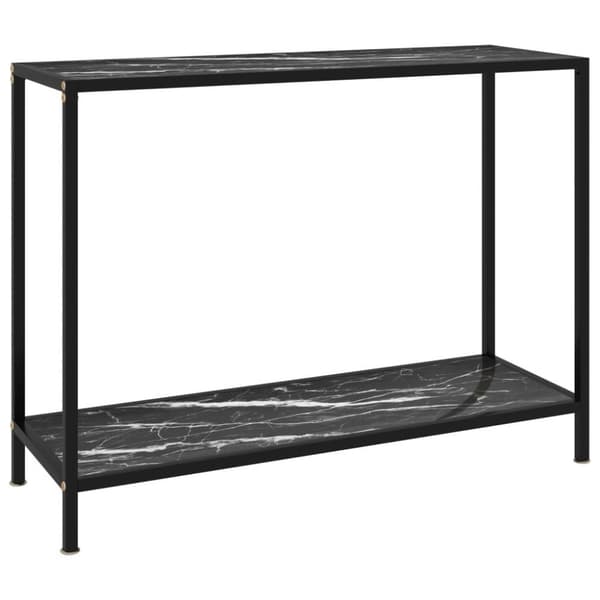 vidaXL Konsolipöytä musta 100x35x75 cm karkaistu lasi