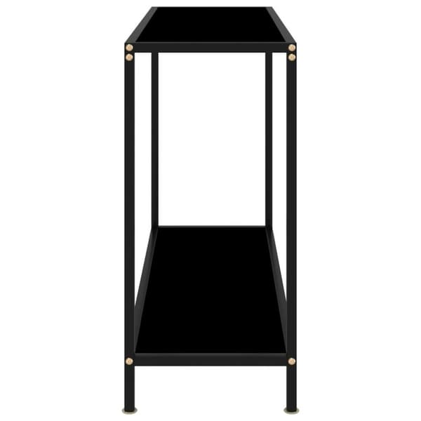 vidaXL Konsolipöytä musta 100x35x75 cm karkaistu lasi