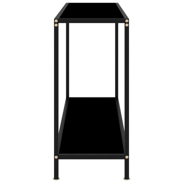 vidaXL konsolbord 120x35x75 cm hærdet glas sort