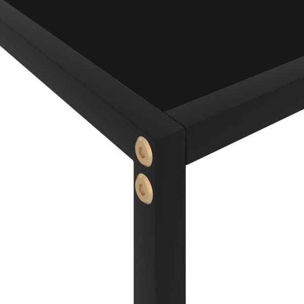 vidaXL konsolbord 120x35x75 cm hærdet glas sort