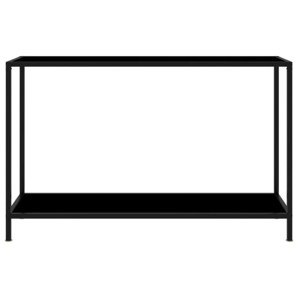 vidaXL konsolbord 120x35x75 cm hærdet glas sort