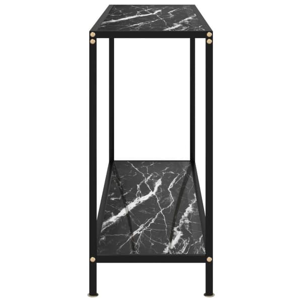 vidaXL Konsolbord svart 120x35x75 cm härdat glas