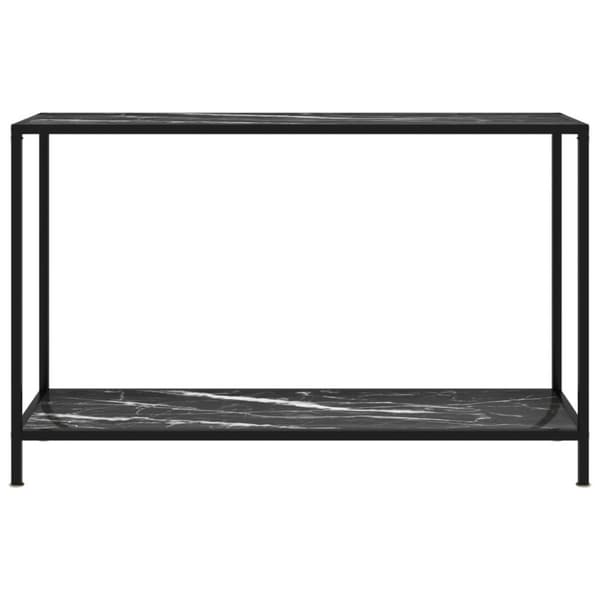 vidaXL Konsolbord svart 120x35x75 cm härdat glas