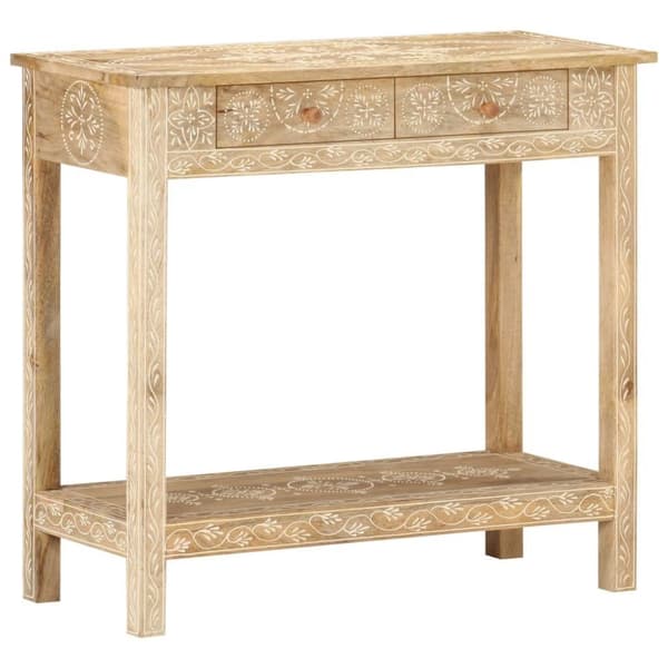 vidaXL Konsolipöytä 80x35x74 cm täysi mangopuu