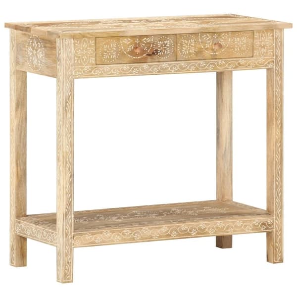 vidaXL Konsolipöytä 80x35x74 cm täysi mangopuu
