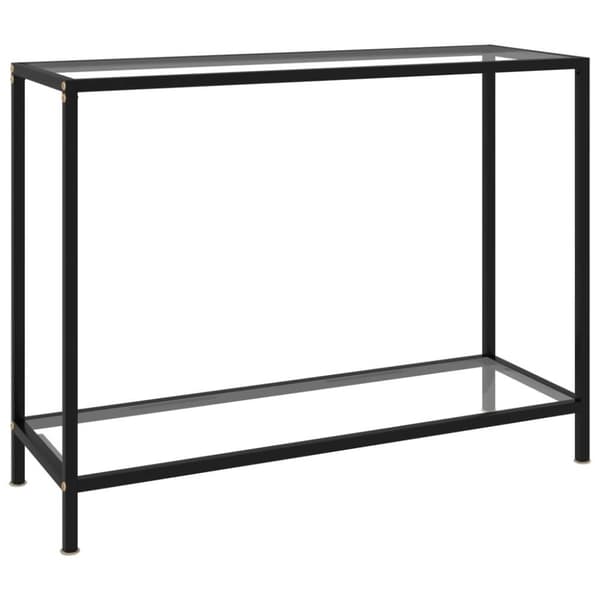 vidaXL Konsolbord transparent 100x35x75 cm härdat glas