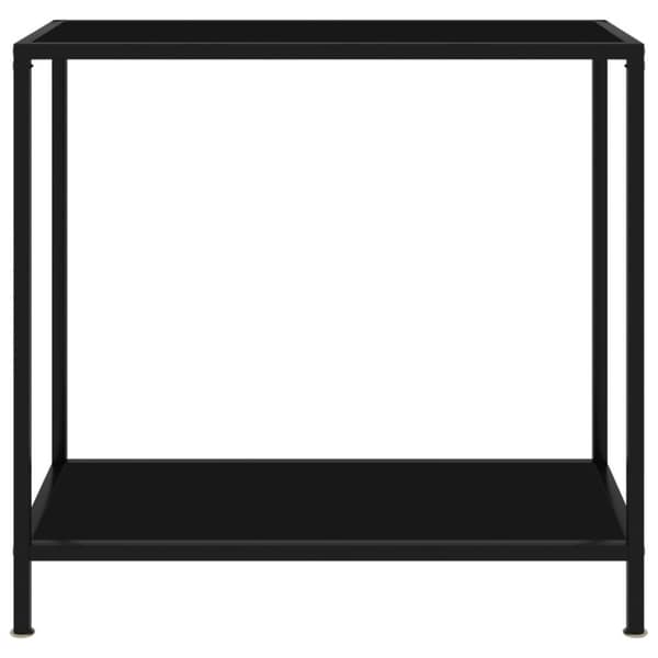 vidaXL Konsollbord svart 80x35x75 cm herdet glass