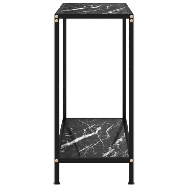 vidaXL konsolbord 60x35x75 cm hærdet glas sort