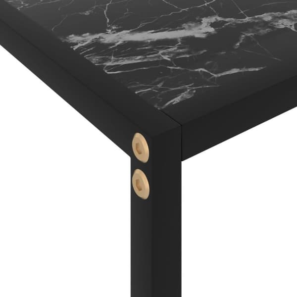 vidaXL konsolbord 60x35x75 cm hærdet glas sort
