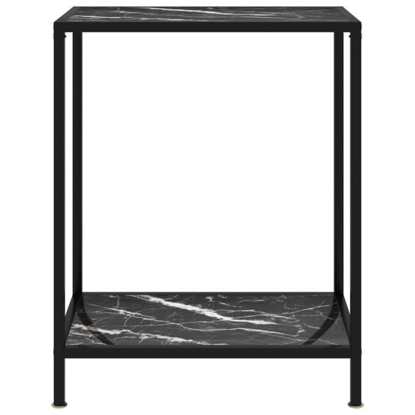 vidaXL konsolbord 60x35x75 cm hærdet glas sort